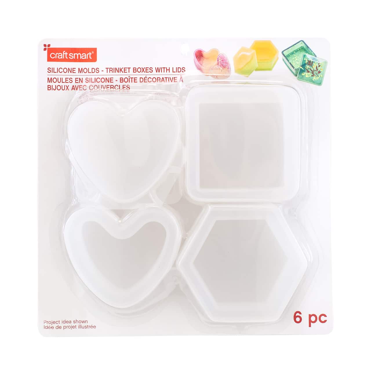 6 Pack: Trinket Box Silicone Mold Set by Craft Smart®